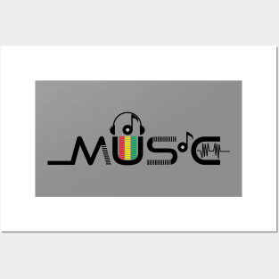 music logo icon Posters and Art